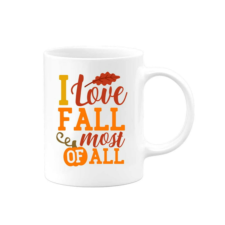 Coffee Mug, Fall Coffee Mug, Football Season, I love fall most of