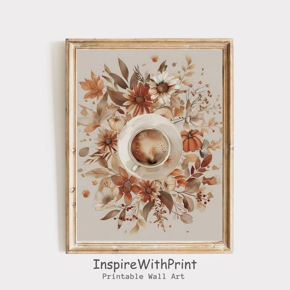 Fall Coffee Printable Wall Art, Moody Coffee Cup and Book Art Poster Trendy Modern Fall Art, Cozy Autumn Reading Art, Fall Season Vibe Print, Size 16x24 UNFFRAMED F03.1.6l224