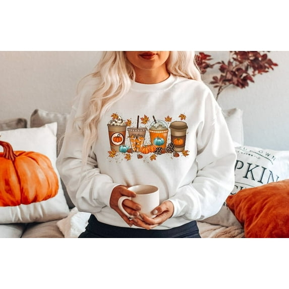 Fall Coffee Shirt, Cute Fall Sweatshirt, Thanksgiving Shirt, Halloween Shirt, Fall Sweatshirt, Coffee Lover Shirt, Pumpkin Spice Shirt TH050623