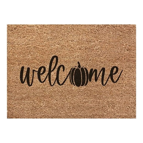 Fall Coir Doormat Welcome Pumpkins Door Mat Non Farmhouse Floor Mats Autumn Decorative Entrance Door Rugs For Halloween Thanksgiving Indoor Outdoor Bathroom Porch Decor Carpet