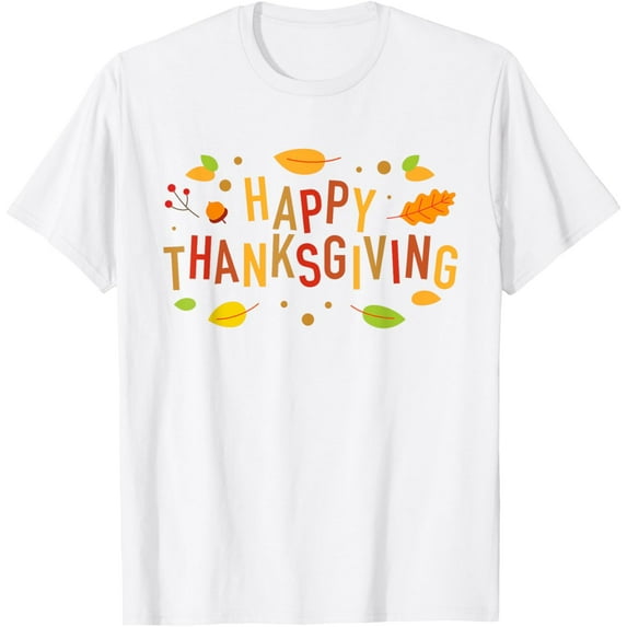 Fall Color Cute Adorable Happy Thanksgiving Design Mens T-Shirt