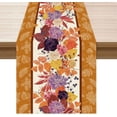 thumbnail image 1 of Fall Color Maple Leaf Wild Flower Table Runner Table Decoration for Kitchen Dining Dinner Autumn Home Decor 13x72 Inch, 1 of 6