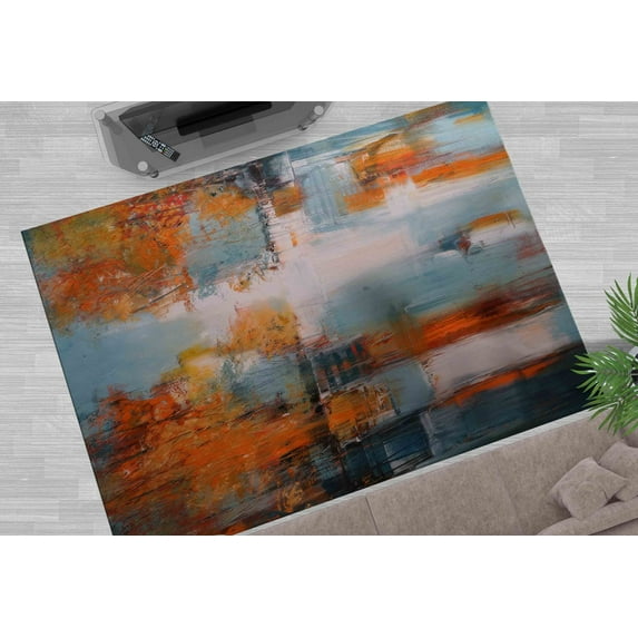 Fall Color Rugs, Thick Rugs, Contemporary Rug, Dining Room Rugs, Indoor Rug, Modern Rug, Gift Rug, Classic Rug, Farmhouse Rug, Printed Rug, 3.3'x5' - 100x150 cm