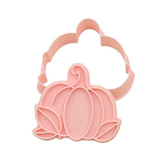Fall Cookie Cutters With Embossing Stamper, 3D Press‑Type Baking Molds, Thanksgiving Autumn Fondant Cookie Decorating Tools