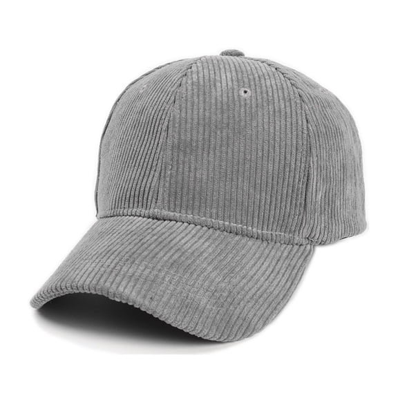 Fall Corduroy Baseball Caps for Unisex Gray Male Female Neutral Summer Solid Hat Visors