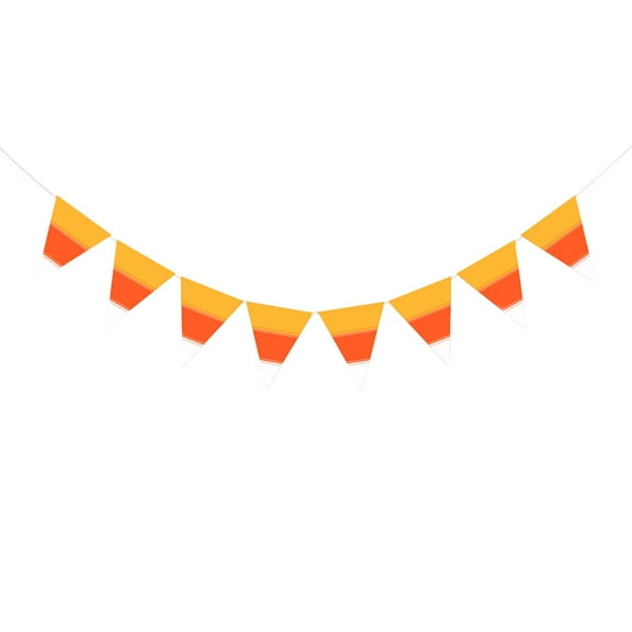 Fall Cotton Triangle Pennant Garland for Party & Home Decor