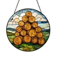 Fall Country Hay Field Glass Window Hanging – Rustic Home Decor2101 ...