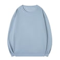 thumbnail image 1 of Fall Crewneck Sweatshirt Men Casual Solid Color Basic Pullover Round Neck Blouses Shirts Sweatshirt Tops Trendy Baggy Fall Winter Clothes for Men Fashion Top with Plus Size Pullover, 1 of 6