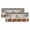 thumbnail image 1 of Fall Curtain Valances for Windows, Kitchen Valance Window Treatments Panel 2 Pack, Red Brown Pumpkin Maple Leaf Black White Plaid Rod Pocket Short Curtains for Bathroom Bedroom 54 x 18 Inch, 1 of 8