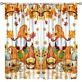 thumbnail image 1 of Fall Curtains Pumpkin Autumn Leaves Gnomes Thanksgiving Decorations for Home, Sunflower, Autumn Farmhouse Decor Rod Pocket Drapes for Bedroom Living Room 42 in x 63 in Blackout, 1 of 6
