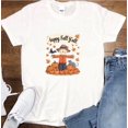 thumbnail image 1 of Fall Cute Lovers Pumpkin Thanksgiving Halloween Unisex T-Shirt, up to size 5XL, 1 of 2