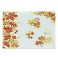 thumbnail image 1 of Fall Cutting Board, Autumn Themed Pattern Chestnut Oak Maple Leaves and Berries Corner Design Elements, Decorative Tempered Glass Cutting and Serving Board, Large Size, Multicolor, by Ambesonne, 1 of 1