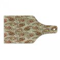 thumbnail image 1 of Fall Cutting Board, Leaves in Paisley Design Folkloric Art Original Culture Inspired Motif, Decorative Tempered Glass Cutting and Serving Board, Wine Bottle Shape, Red Beige, by Ambesonne, 1 of 1