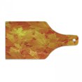 thumbnail image 1 of Fall Cutting Board, Seasonal Maple Tree Leaves Botanical Foliage Vibrant Floral Forest Texture Image, Tempered Glass Cutting and Serving Board, Wine Bottle Shape, Orange Yellow, by Ambesonne, 1 of 1