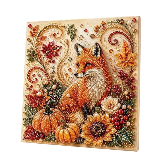 Fall DIY Craft Kit Art Project Set â 8" Autumn Harvest Diamond Painting Kit for & Adults Creative Hobby