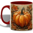 thumbnail image 1 of Fall Danhjin Fall Coffee Mugs, Ceramic Fall Mugs with Pumpkin Fall Leaf Acorns Patterns for Thanksgiving Coffee Hot Cocoa, Fall Home Decor Cozy Gift, Dishwasher Safe, 1 of 1