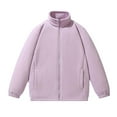 thumbnail image 1 of Fleece Jacket Men Full Zip Performance Jackets Stand Collar Sweatshirt Outwear Thermal Clothes with Pockets, 1 of 3