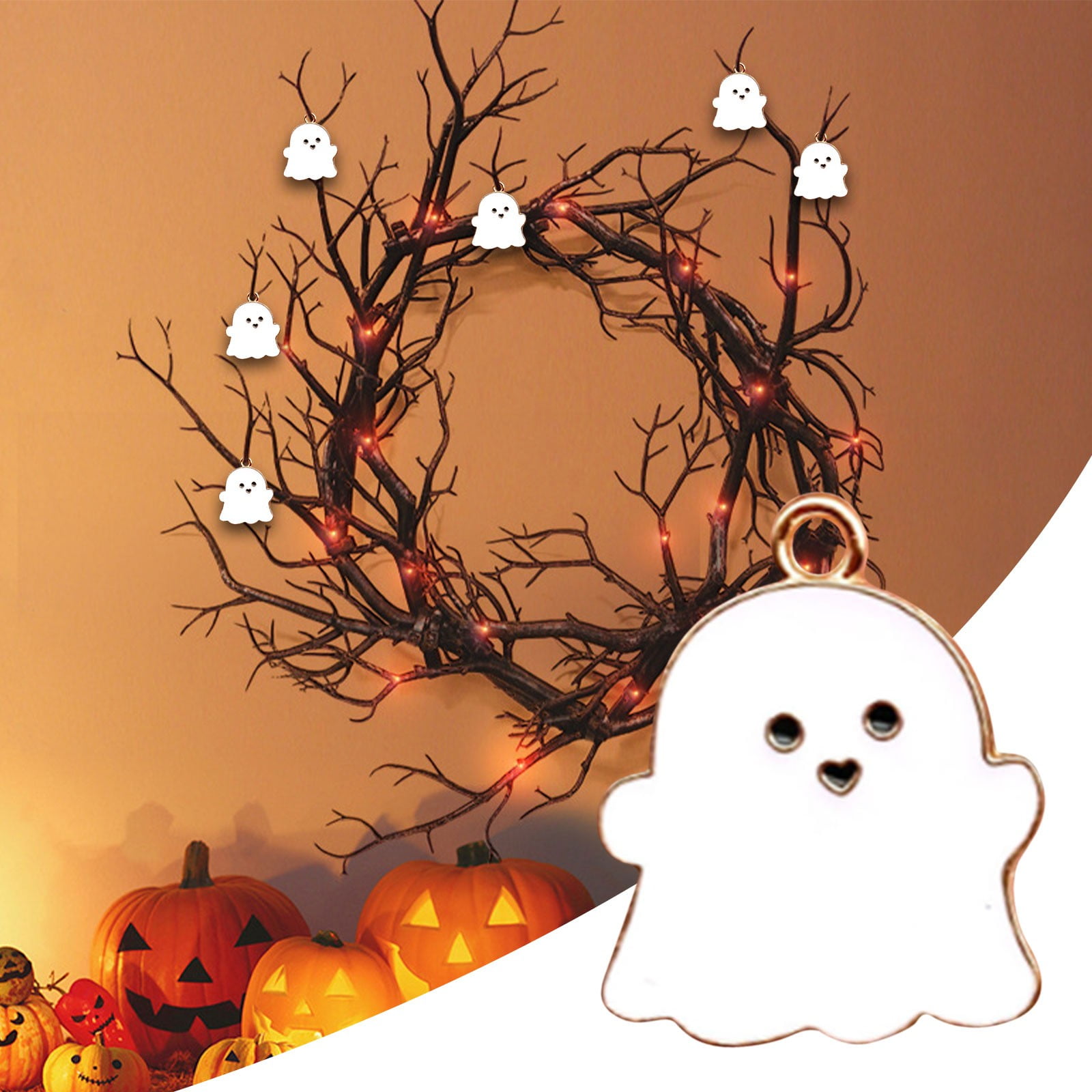 Fall Deals! Halloween Pendant,Pumpkin Bat Pendant,Diy Jewelry,Funny