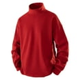 thumbnail image 1 of Men's Casual Solid Color Pullover Sweatshirt High Neck Dropped Shoulder Long-sleeve Sweatshirts Soft Outfits, 1 of 8