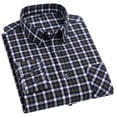 thumbnail image 1 of Men’s Flannel Plaid Shirt Button Down Long Sleeve Casual 2025 Fall Lapel Dress Shirts with Chest Pocke, 1 of 3