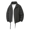 thumbnail image 1 of Mens Rain Jacket Lightweight Hooded Waterproof Jackets Outdoor Windproof Hiking Raincoat, 1 of 3
