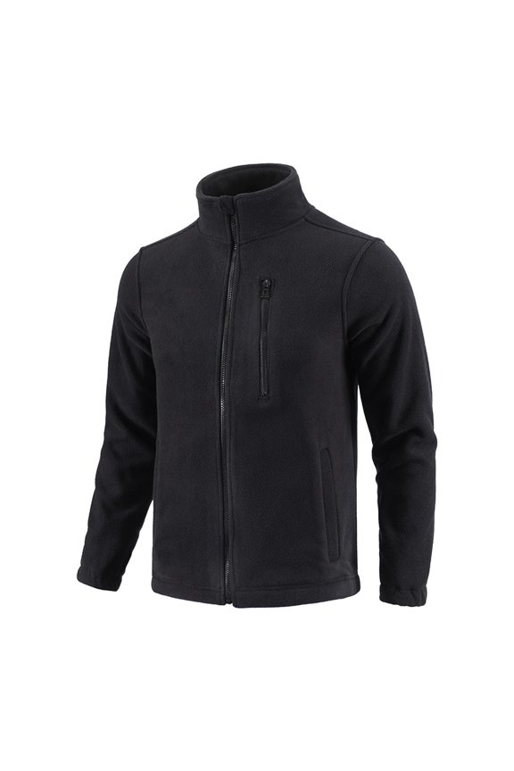 Under $10 Lightweight Warm Men Fleece Jacket Full Zip Polar Soft Shell with Pockets Winter Hiking Camping Casual Outerwear