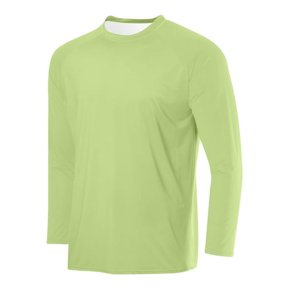 Under $10 Long Sleeve T Shirts for Men Casual Lightweight Crew Neck Shirts Summer Fall Solid Color Loose Comfy Tees Tops