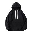 thumbnail image 1 of Under $10 Men's Comfy Solid Hoodies with Pockets Fall Winter Outdoor Pullover Long Sleeve Athletic Workout Hooded Sweatshirts, 1 of 3