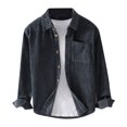 thumbnail image 1 of Under $10 Mens Corduroy Button Down Jacket Casual Long Sleeve Shirts Ribbed Lightweight Jacket, 1 of 6