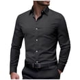 thumbnail image 1 of Under $10 Mens Dress Shirts Lapel Slim Fit Button Down Shirt Long Sleeve Wedding Prom Dinner Formal Shirts with Pockets, 1 of 7