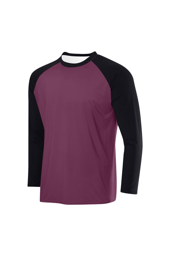 Under $10 Mens Long Sleeve Raglan Baseball Tee Shirts Full Length Jersey Casual Stylish Vintage Fashionable Lightweight Tops