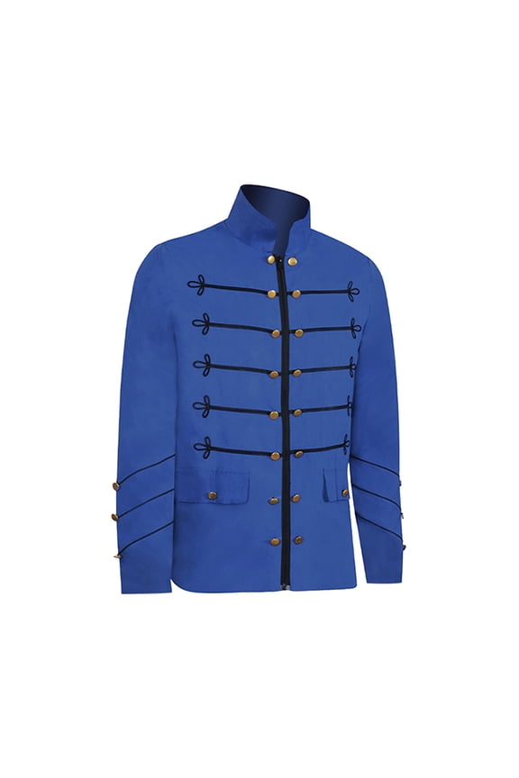 Under $10 Mens Medieval Jacket Court Prince Jacket Vintage Gothic Jackets Stand Collar Coat Slim Fit Blazer Jackets