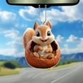 Fall Deals! Walnut Squirrel Pendant,Christmas Decoration,Acrylic Car
