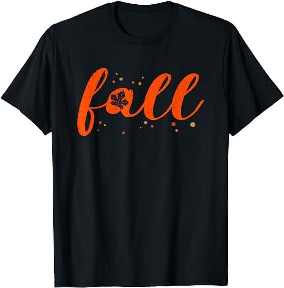 Fall Deciduous Orange Leaf Autumn Leaves Season Colorful T-Shirt ...