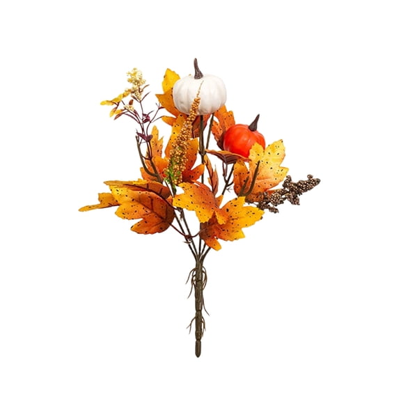 Fall Decor Artificial Pumpkin Plant Floral Stems Thanksgiving Decorations, Fall Decorations for Home Weeding Vase Arrangement Harvest Thanksgiving Holiday Branches Indoor Decor.