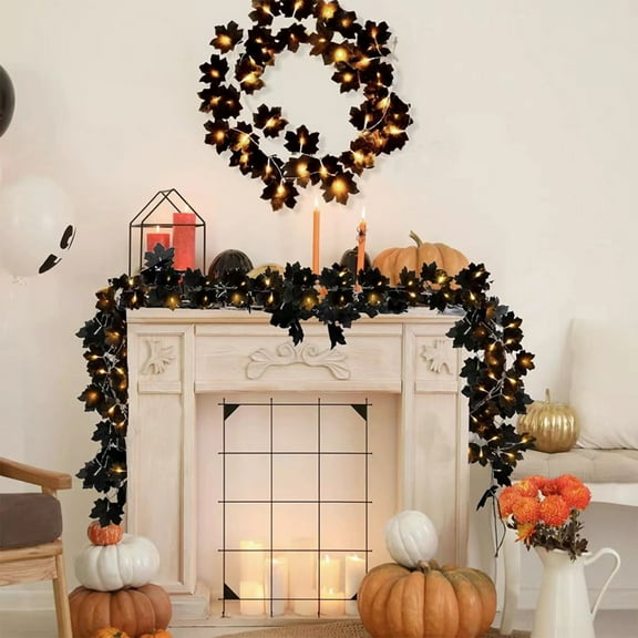 Fall Decor Enlarged Maples Leafed Fall Decorations for Home Fall Lights 9.84Ft 30 LED,Battery Operated Waterproof Halloween Thanksgiving Decor Maple Leaves String Lights For Indoor Room