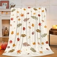 thumbnail image 1 of Fall Decor Fall Blanket Autumn Leaves Fleece Throw Blankets Soft Cozy Plush Warm Fall Leaf Harvest Blanket for Girls Kids Adults Couch Travel 40" X 50", 1 of 6
