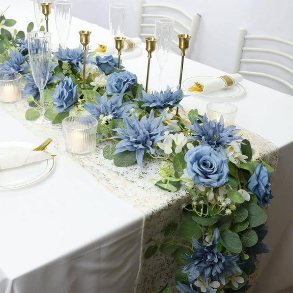 Fall Decor - Fall Garland 1.8m Wedding Simulation Flower Outdoor Artificial Vines Eucalypt Leaf Vines Wedding Arch Decorative Vines for Halloween Party Supplies