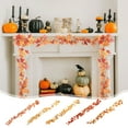 thumbnail image 1 of Fall Decor Fall Maple Leaf Garland,5.74Ft Artificial Maple Leaf Autumn Hanging Fall Leave Vines Halloween Thanksgiving Festival Decoration Fireplace Outdoor Home Indoor Decor, 1 of 7
