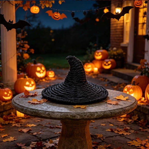 Fall Decor - Halloween Decorations-Handcrafted Hat With Mingteng Craftsmanship