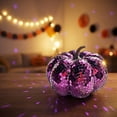 thumbnail image 1 of Fall Decor Halloween Retro Mirror Glass Disco Pumpkin Decor Sparkling Light Reflecting Tabletop Centerpiece Glass Tile Pumpkin Ornament for Mantel Window Party, 1 of 6