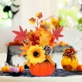 thumbnail image 1 of Fall Decor,Halloween Thanksgiving Pumpkin Decor Artificial Maple Leaves Pumpkin Berry Table Decorations Faux Flowers Autumns Thanksgiving Halloween Home Decorations Dining Table Ornaments, 1 of 6