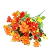 Fall Decor For Home Decorative Flower, Small Daisy, Home Decoration Orange Silk Flowers For Outdoors Fall Hydrangea Artificial Flowers Artificial Plants Outdoor Potted Outdoor Faux Mums