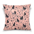 thumbnail image 1 of Fall Decor House Decor Pillow Covers 16*16in Crystal Velvet Sofa Cover Soft and Comfortable Shrink-Resistant Holiday Gifts Black Cat Cartoon Drawing, 1 of 7