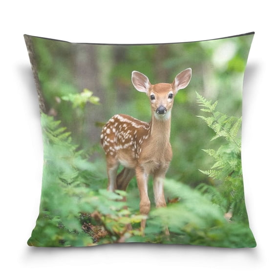 Fall Decor House Decor Pillow Covers 16*16in Crystal Velvet Sofa Cover Soft and Comfortable Shrink-Resistant Holiday Gifts Forest Elk