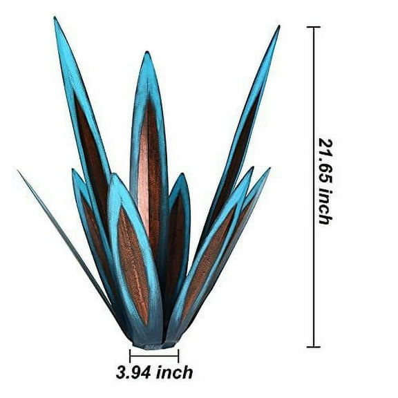 Fall Decor, Large Tequila Rustic Sculpture, Rustic Metal Agave Plants for Outdoor Patio Yard, Home Decor, Hand Painted Metal Agave Garden Yard Statue, Fall Decorations for Home Yard