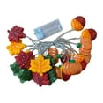 thumbnail image 1 of Fall Decor Lights, 9.8FT 20 LED Thanksgiving String Lights, Battery Operated with Timer Function and 8 Flash Modes, Pumpkin, Maple Leaf, Acorn Light for Autumn Home Indoor Decor, 1 of 6