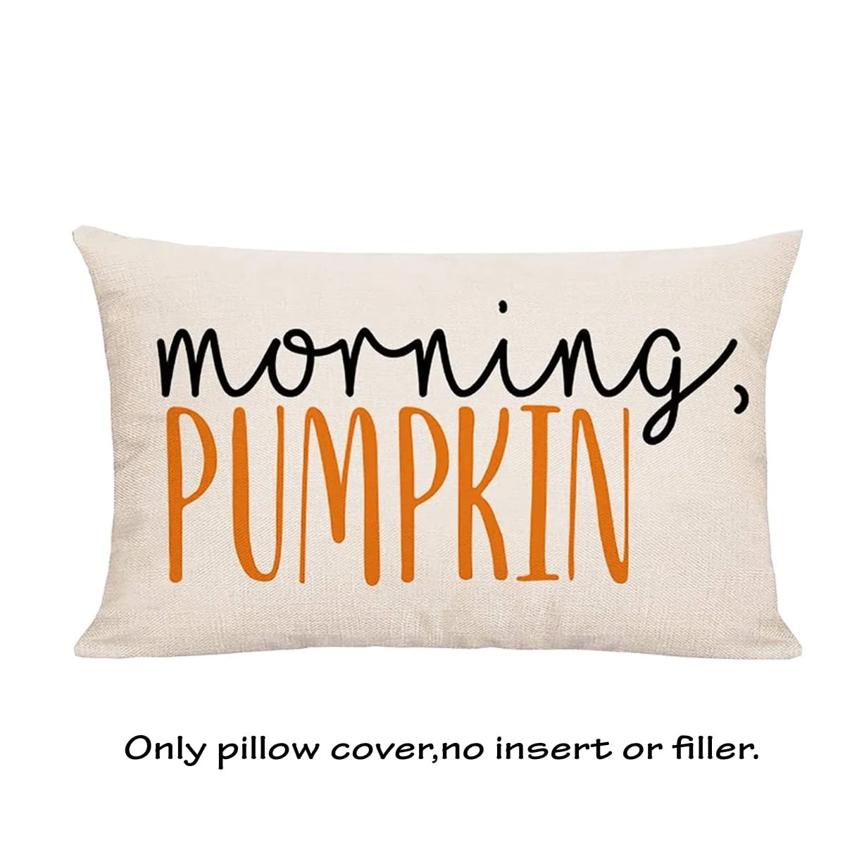 Decorative Autumn Pumpkin Throw Pillow Cover for Patio and Porch, Fall Outdoor Decor