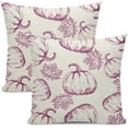 thumbnail image 1 of Fall Decor Pillow Covers 18x18 Set Of 2 Autumn purple Pumpkin Maple Leaves Throw Pillow Covers Outdoor Fall Thanksgiving Decorations For Home Fall Decorative Linen Cushion Covers For Home Sofa, 1 of 6