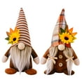 thumbnail image 1 of Fall Decor Gnomes Plush Thanksgiving Decorations, Set of 2 Orange Autumn Table Ornaments Harvest Festival Sunflower Doll Gnome Elf Fall Decorations for Home Farmhouse Gifts, 1 of 8